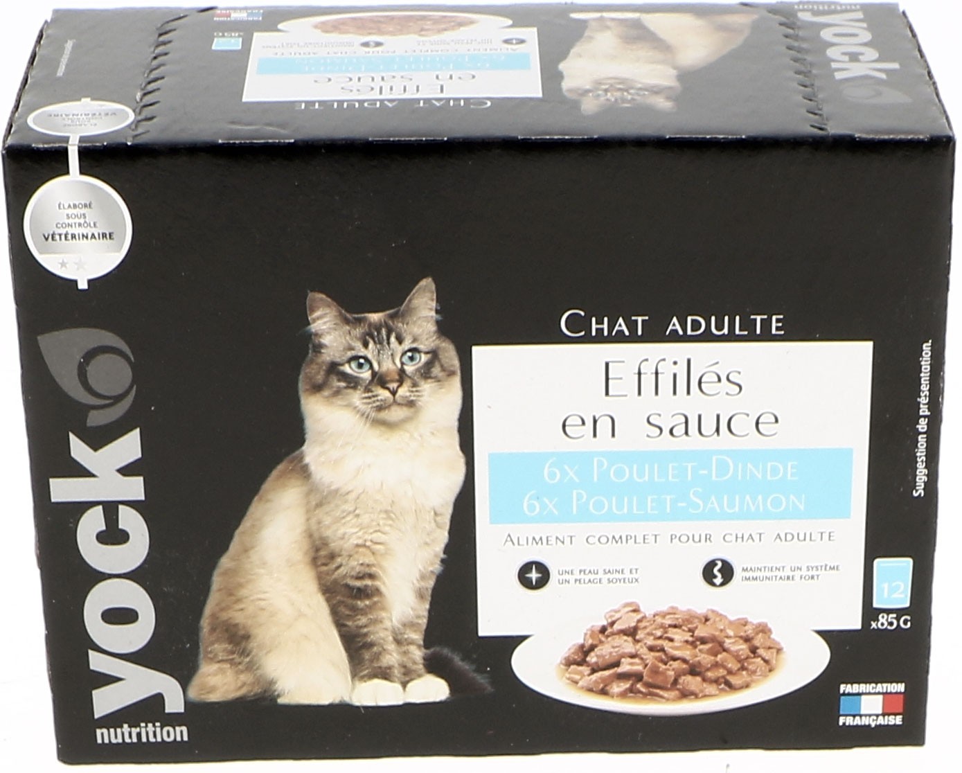 Yock Pochons Chats Adultes Saumon Poulet 12 X 100 G Aniflash